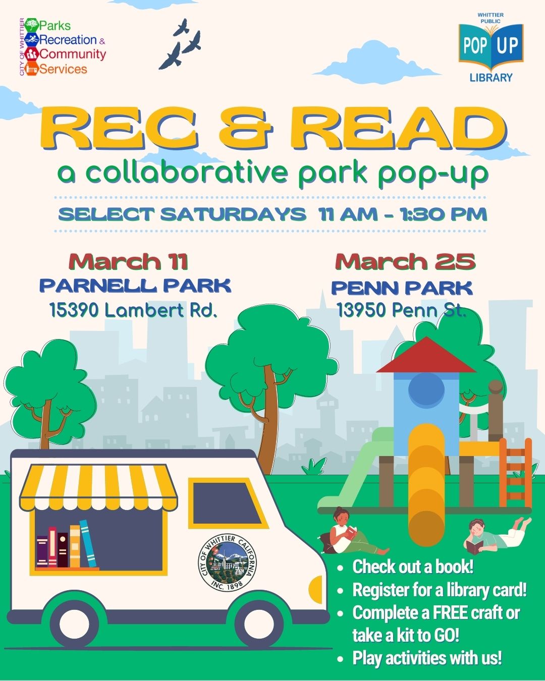 Rec & Read - March 11 and 25