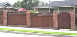 Style #13 (Brick Columns with vertical wood siding and Lattice)