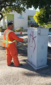 Painting over graffiti