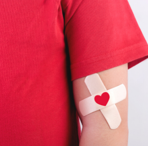 Blood Drive Arm with Band Aid